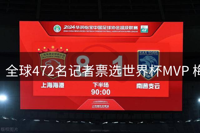 全球472名记者票选世界杯MVP 梅西以压倒性优势蝉联最佳球员